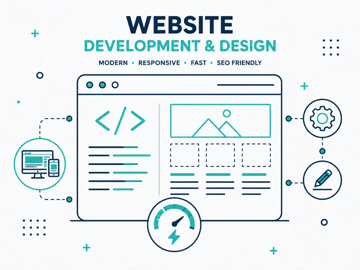 Website Development & Design illustration